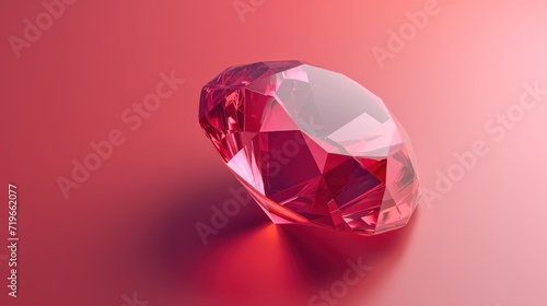 Pink Diamond on Pink Background
