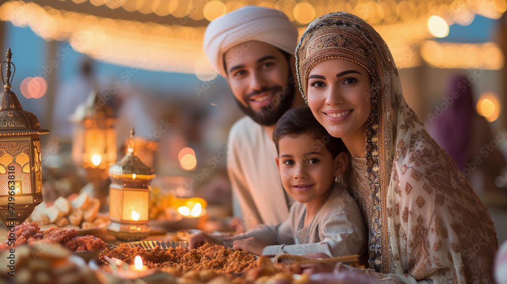 Ramadan - Kareem, lantern, family, food Ramadan - Kareem, lantern, family, food