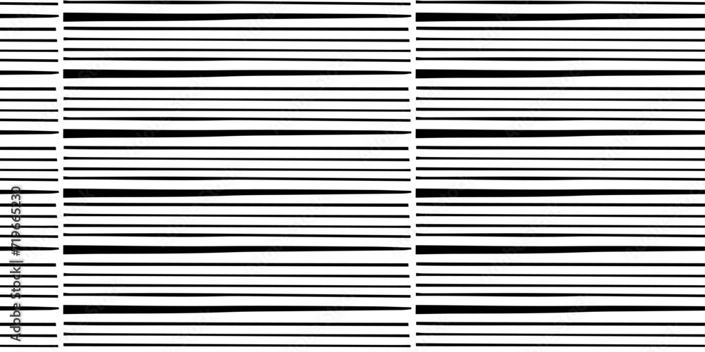 Horizontal stripes in seamless vector pattern. Stylish minimalist handmade print. Style of a typewriter or printer ink print. Horizontal stripes in seamless vector pattern. Stylish minimalist handmade print. Style of a typewriter or printer ink print.