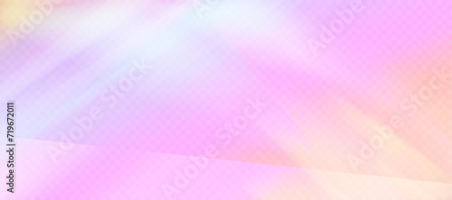 Rainbow light prism effect, transparent background. Crystalline glare leakage reflection. Abstract blurred rainbow light background overlay effect.	