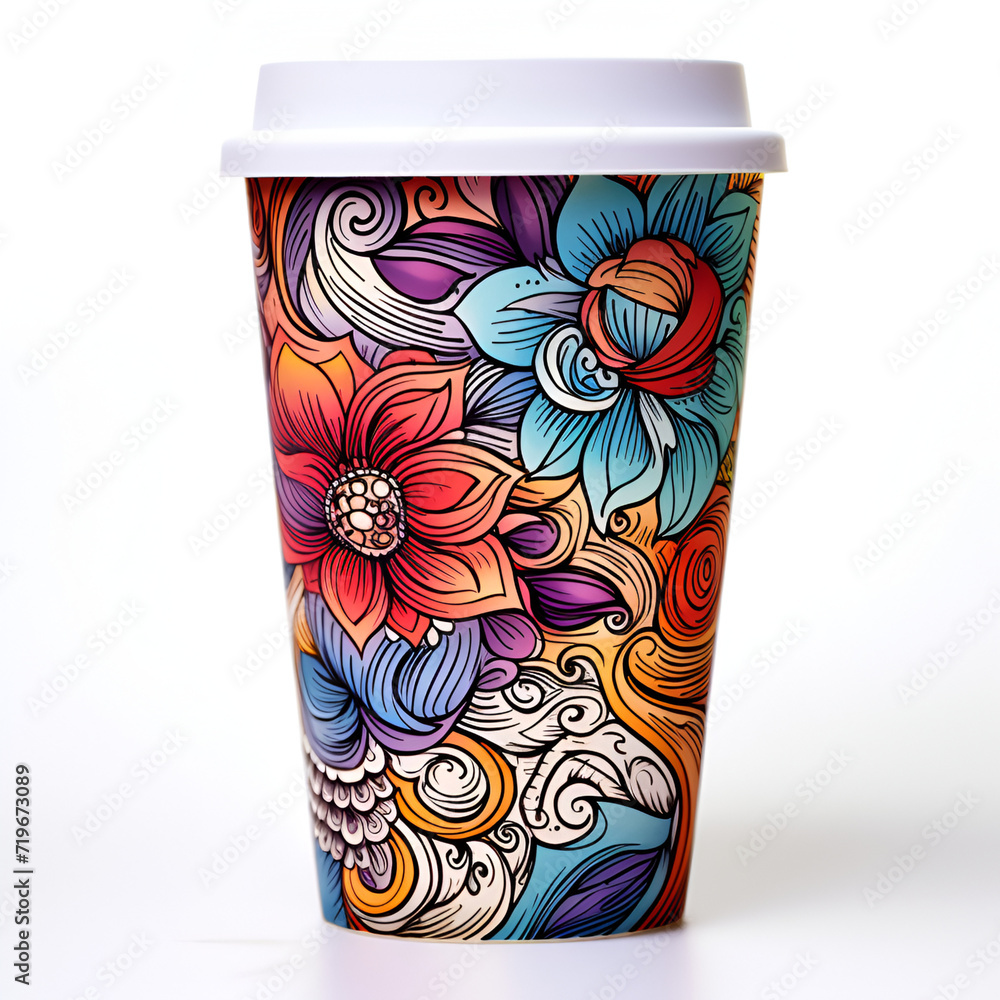Fototapeta premium patterned paper cup