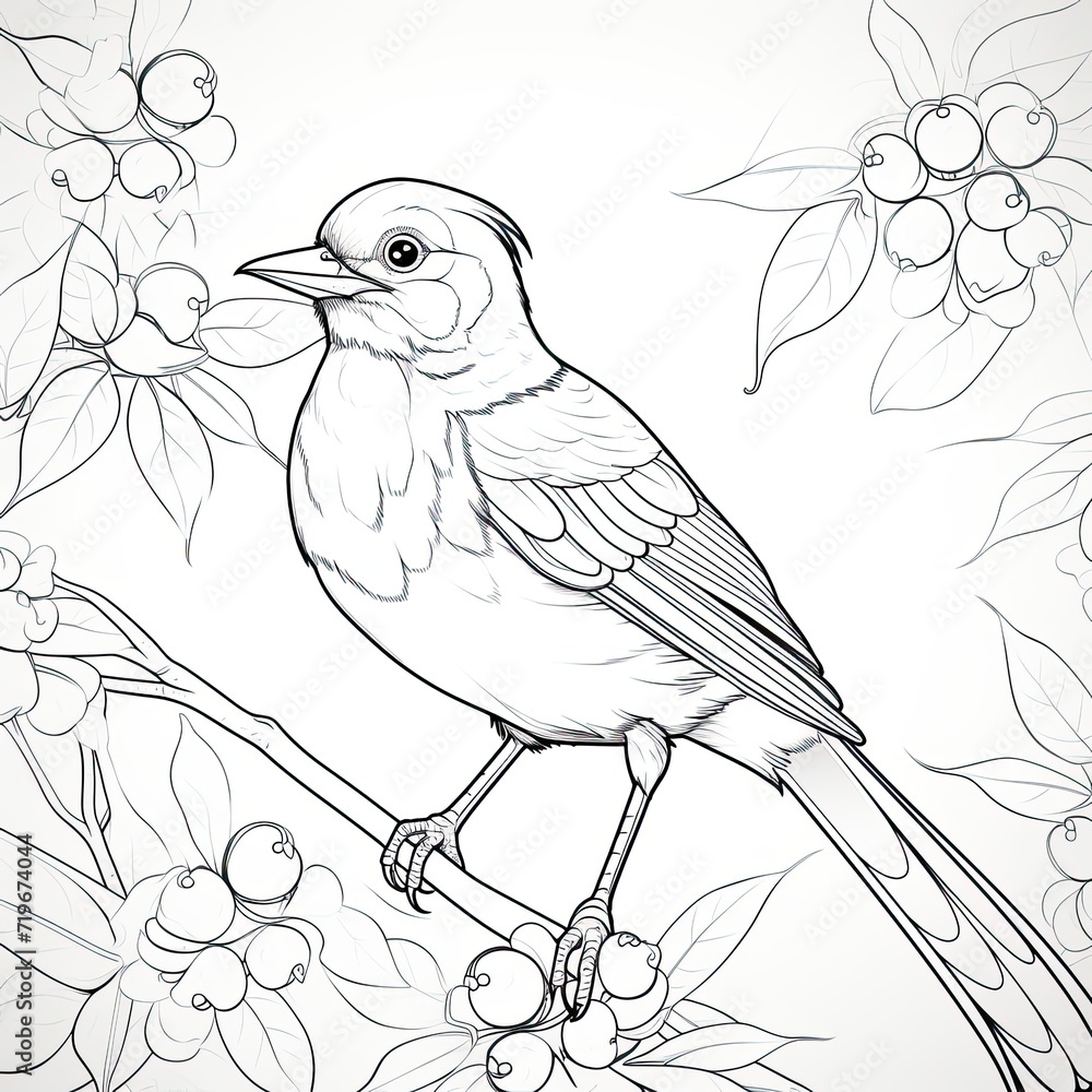 Obraz premium Coloring book for children depicting aoriole
