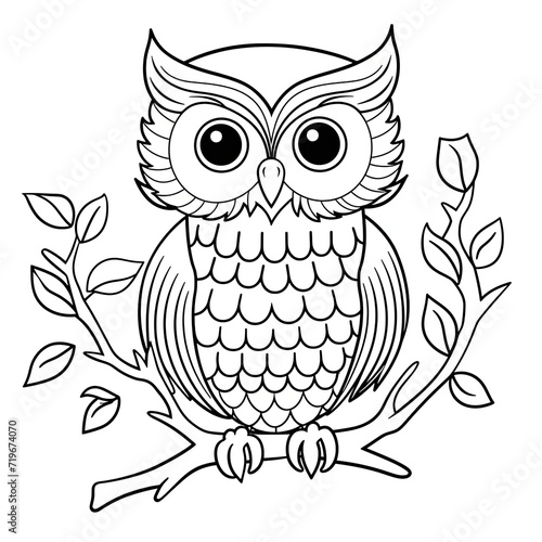 Coloring book for children depicting aowl