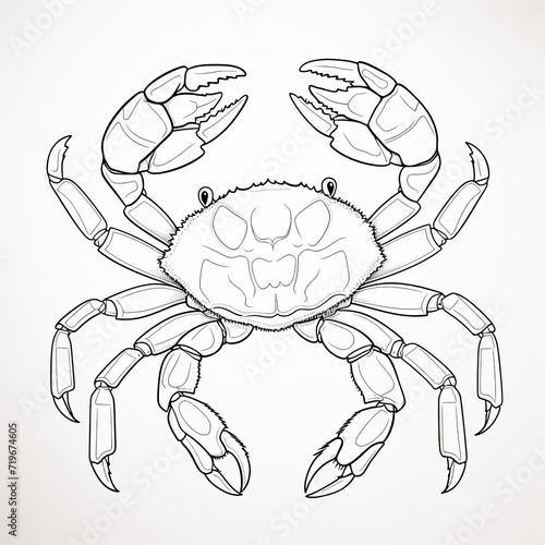 Coloring book for children depicting asally lightfoot crab © Gefo