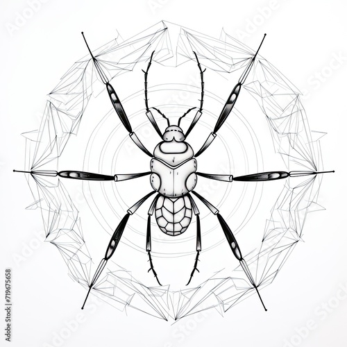 Coloring book for children depicting awater strider