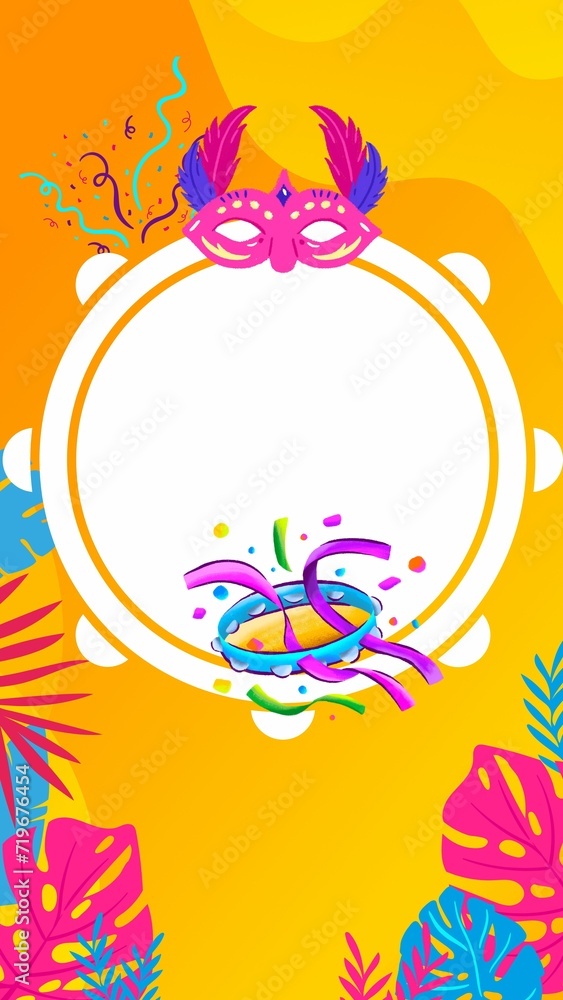 Background Vibrant Colors of Brazilian Carnival for Story
