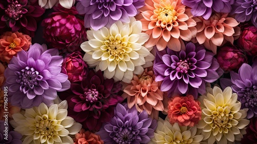Spring flowers pattern top view © vrozhko