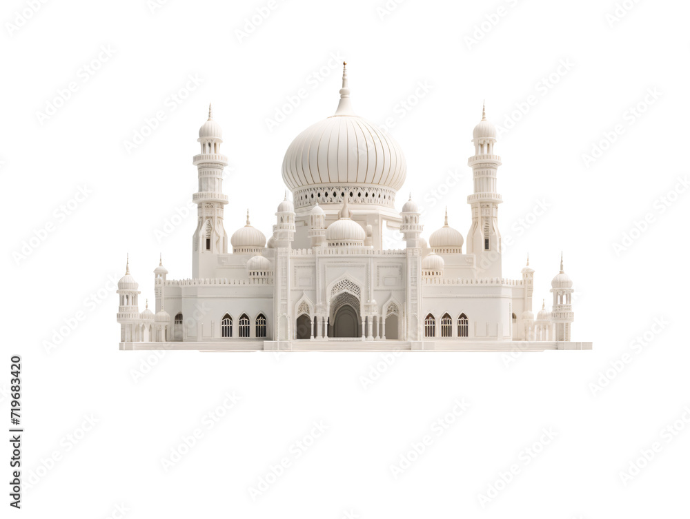 Fototapeta premium a white city with a tower