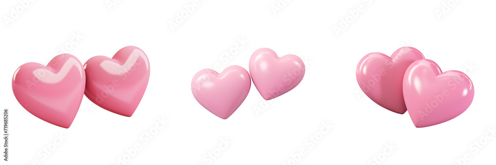 Simply Romantic Soft Pink Valentine's Hearts