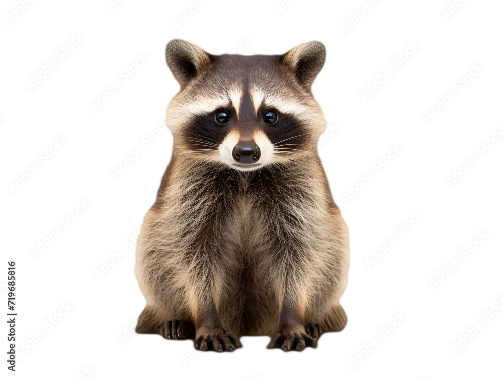 a close up of a raccoon