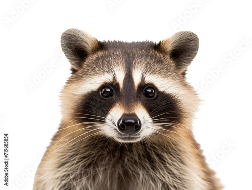 a raccoon with white specks