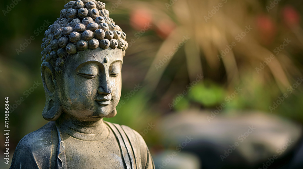 Buddha statue depicting the concept of mindfulness and meditation