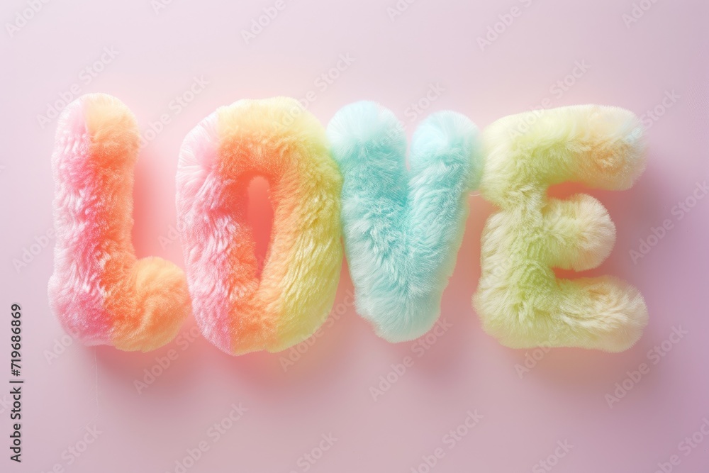 Fluffy fur plush LOVE letters Fluffy fur plush LOVE letters