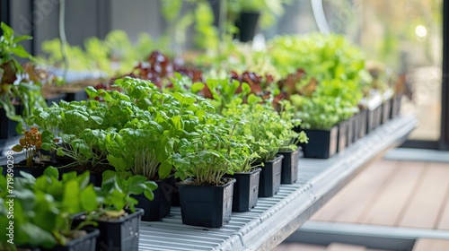 Lettuce is grown in a modern greenhouse