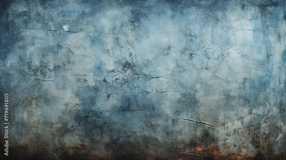 Obraz premium Gritty and bold, grunge blue texture abstract background with distressed, rough pattern, aged feel reminiscent of concrete walls