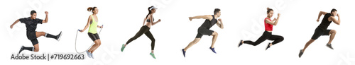 Set of sporty running and j...