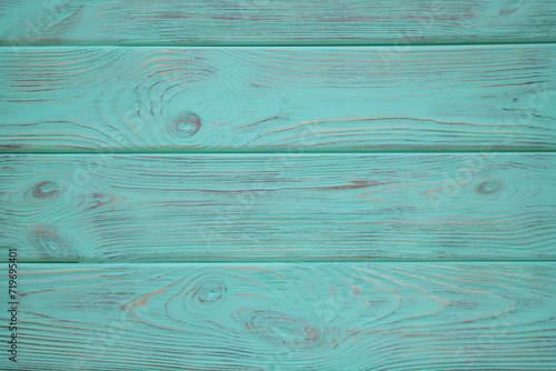 Turquoise wooden backdrop, wood texture surface, mockup