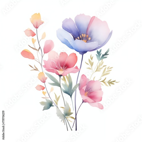 Bright aurelian flowers in vector illustration is a perfect decoration for design. Create a spring atmosphere with this colorful and delicate element.