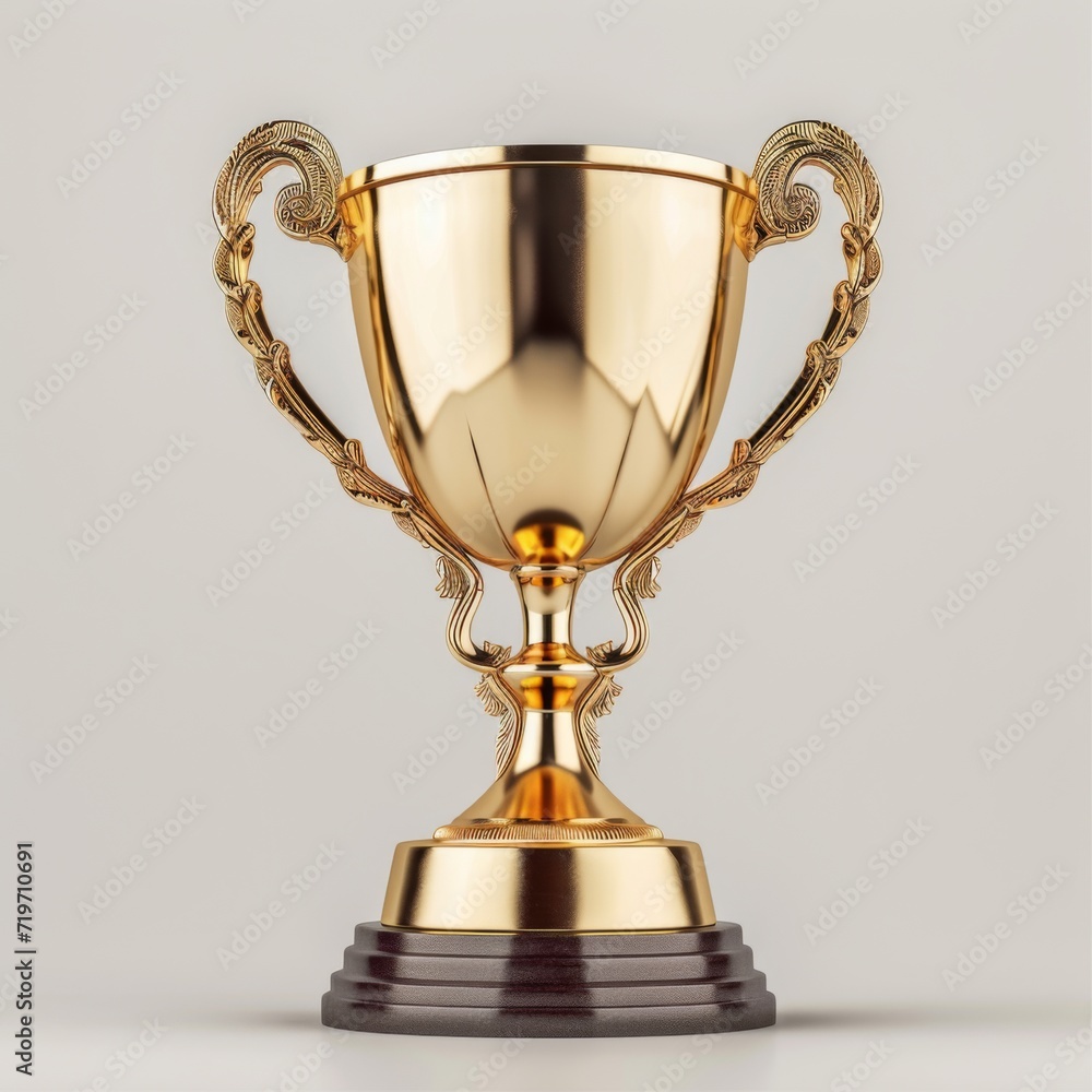 Gold cup isolated on solid background Gold cup isolated on solid background