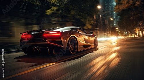 controlled motion blur to convey the movement of the car. This increases the realism of night driving and adds dynamism © Светлана Канунникова