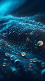 Macro photography of water droplets on water-repellent surface
