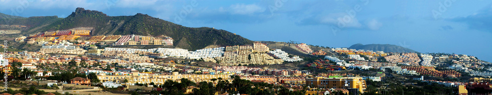 Las Americas, panoramic view, building boom, Tenerife, Canary Islands, Spain