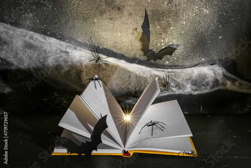 Halloween spooky open book ...