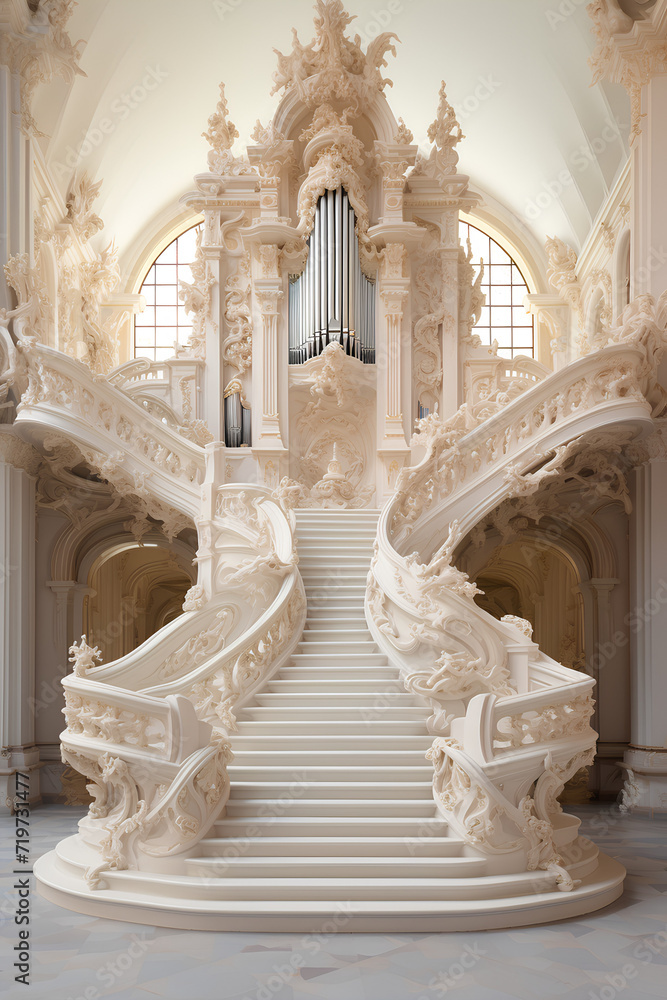 Baroque Grand Staircase Elevation: Baroque