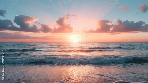 Beautiful sunrise over the Ocean