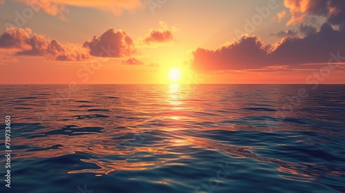 Beautiful sunrise over the Ocean