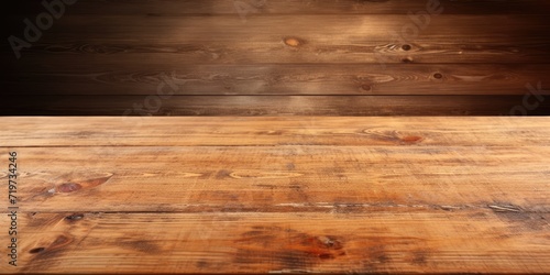 Dirty wooden kitchen table.