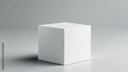 Blank White Box Product Mockup Blank Mockup for displace Ai Generative © Biswajit