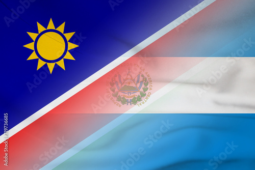 Namibia and Salvador political flag international negotiation NAM