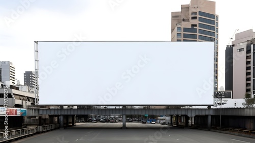 blank billboard in the city