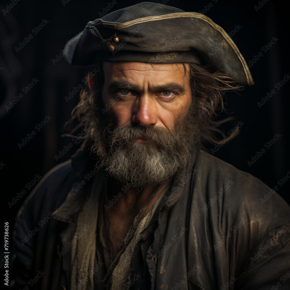 Sailor from the 1800's living aboard a ship Sailor from the 1800's living aboard a ship