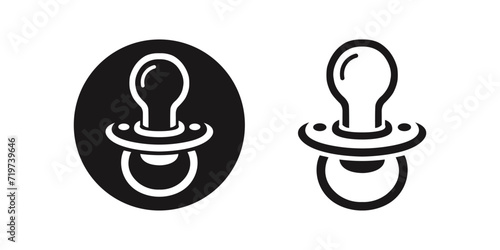 Baby pacifier icon. Vector illustration	
