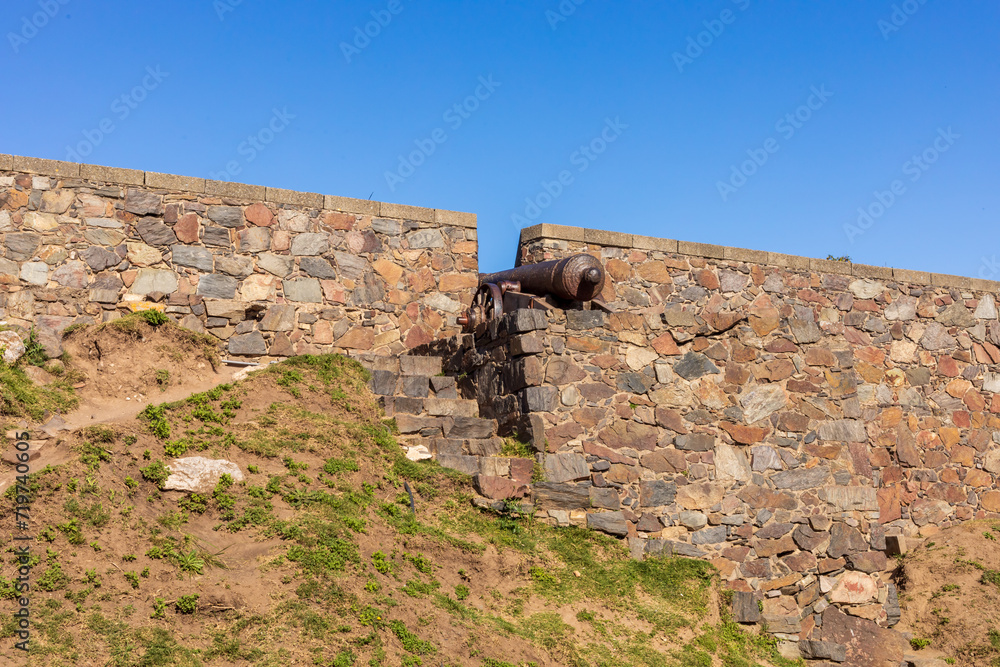 Ruins of the walls of the historic Fort