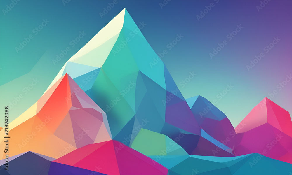 3d illustration Abstract low poly background 3d illustration Abstract low poly background