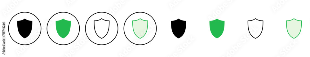 Obraz premium Shield icon set. Protection icon vector. Security vector icon