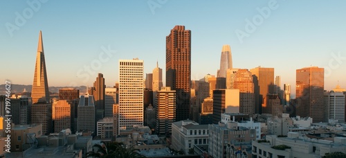 San Francisco rooftop view sunrise