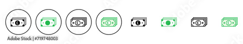 Money icon set. Money vector icon.
