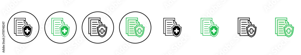 Medical insurance icon set. health insurance icon Medical insurance icon set. health insurance icon