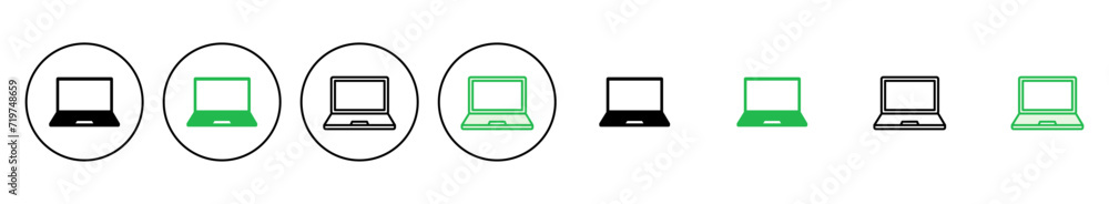 Laptop icon set. computer icon vector Laptop icon set. computer icon vector