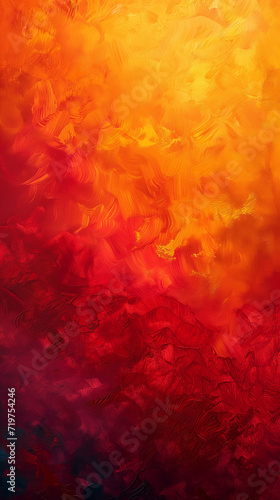 burgundy, red, orange, cadmium yellow, lemon yellow, fiery background, acrylics, oils, mixed media, oil pastels photo