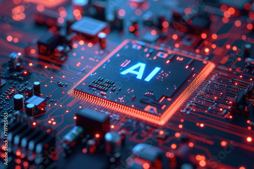 AI Processor Motherboard Clipart Collection - High-Tech Digital Circuitry and Computing Innovation for Futuristic Designs, Generated AI