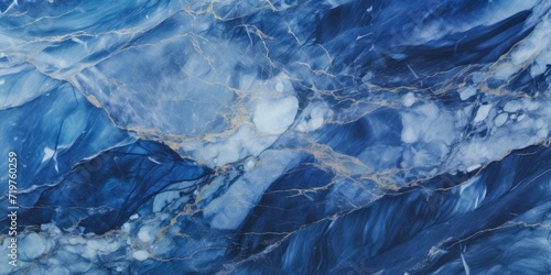 Abstract natural navy blue marble texture for luxurious background with blank space for design.