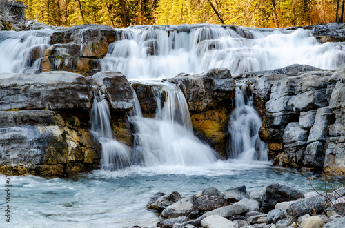 Little Elbow River Waterfalls in autumn