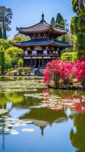 japan zen temple todai landscape panorama view photography Sakura flowers pagoda peace silence © Wiktoria