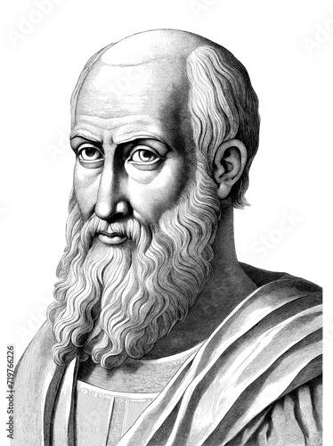Portrait of Herodotus, generative AI photo