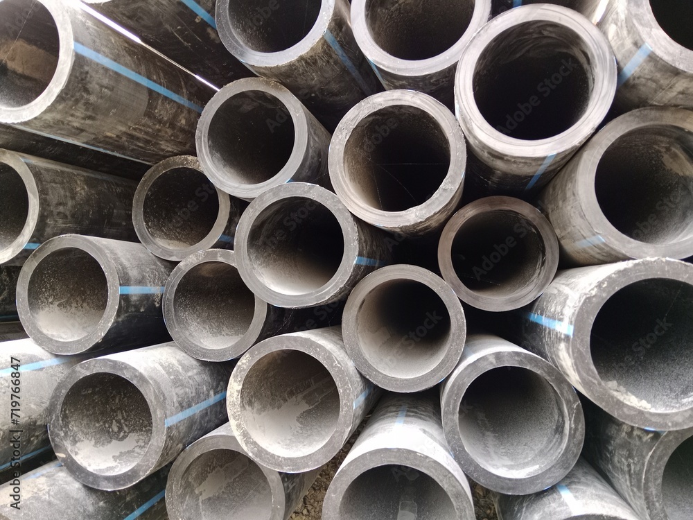 stack of steel pipes stack of steel pipes